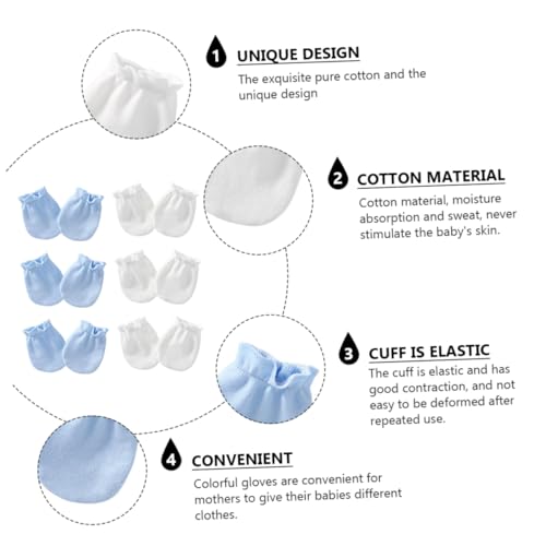 Mittens No Scratch Newborn Gloves Soft Cotton Mittens for Boys Girls Supplies2