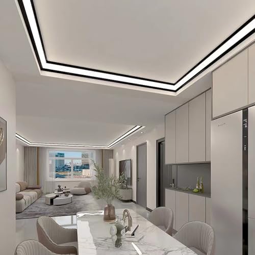 Aluminum LED Light Channel, 10m/32.8ft Mounted LED Strip for Bathroom, Cabinet, Corridor, Bookshelf, Ceiling & Wall Crown Molding Lighting.