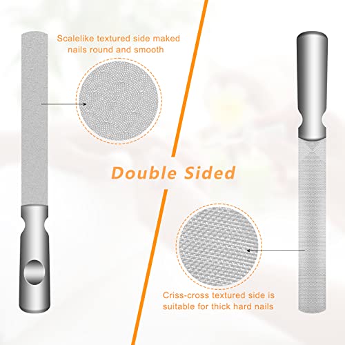Cgbe Stainless Steel Nail Files , Double Sided Metal Nail Files With Anti-Slip Handle, Glass Nail File And Nail Lifters Reusable Manicure Filer For Natural Nails, Great For Home Salon Or Travel Use #TOP2
