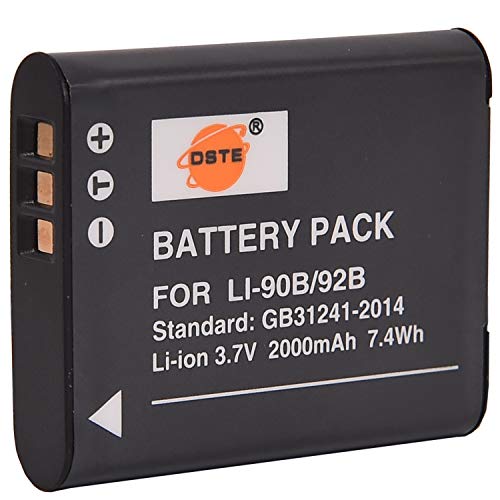 Dste Replacement For 2X Li-90B Li-Ion Battery Compatible Olympus Sh-50 Ihs Sh-60 Sp-100 Tough Tg-1 Tg-2 Tg-3 Tg-4 Tg-5 Tg-6 Xz-2 Ihs Tg-Tracker Camera As Li-92B #TOP5