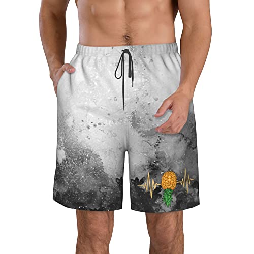 Heartbeat Swinger Upside Down Pineapple Gifts for Women Men's Workout Running Shorts Lightweight Athletic Gym Shorts2