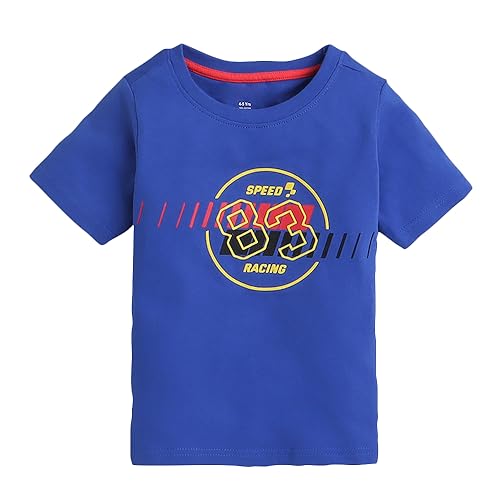 Image of Hopscotch Boys Cotton Graphic Regular Fit T-Shirt (Pack of 5)