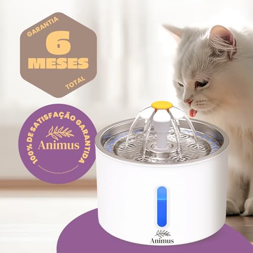 Bebedouro Tipo Fonte Com Filtro Healthy Pet Animus INOX