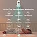 iBaby i20 Contactless Baby Heart Rate Breathing Sleep Monitor: Smart Newborn Monitor with Open Wall Mount - 1080p WiFi Camera, 360° View, Night Vision, Two Way Audio, Lullaby, Cry & Safety Alerts