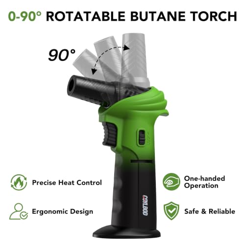 Image of Butane Torch Lighter 0-90Rotating Safety Lock for Soldering