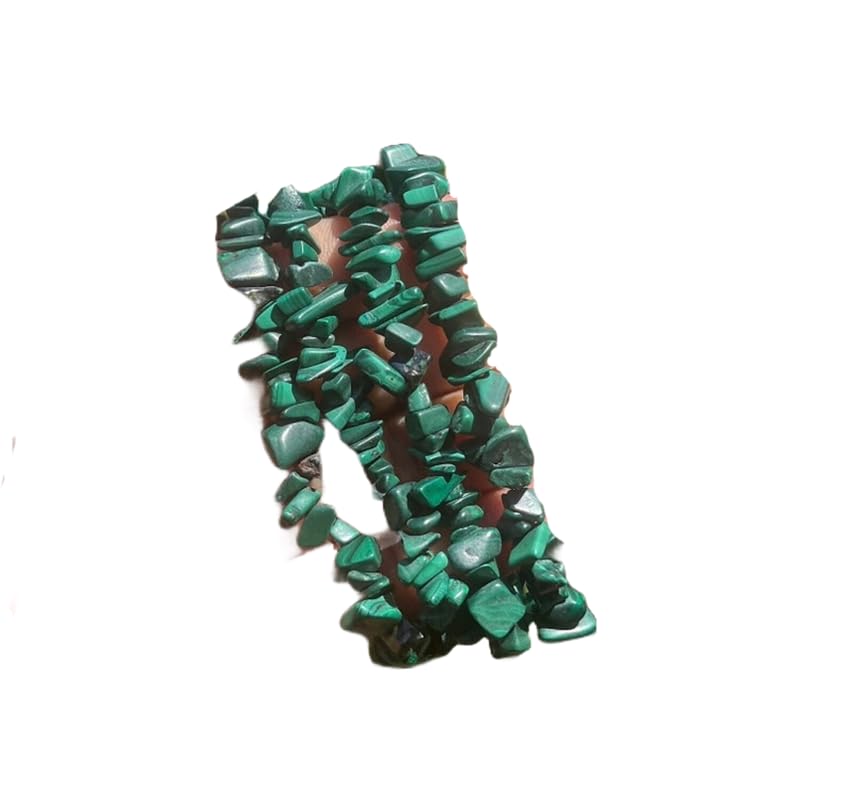 Bracelet malachite perles naturelles facettées 4-6mm élastique mixte