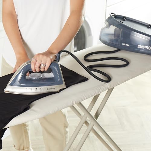 Beldray BEL01137TT Titanium Steam Surge Pro Iron – Steam Station with XL 1.2L Water Tank, Steam Iron with Ceramic Soleplate, Variable Temperature Control, Locking System, Anti-Calc Function, 2400 W
