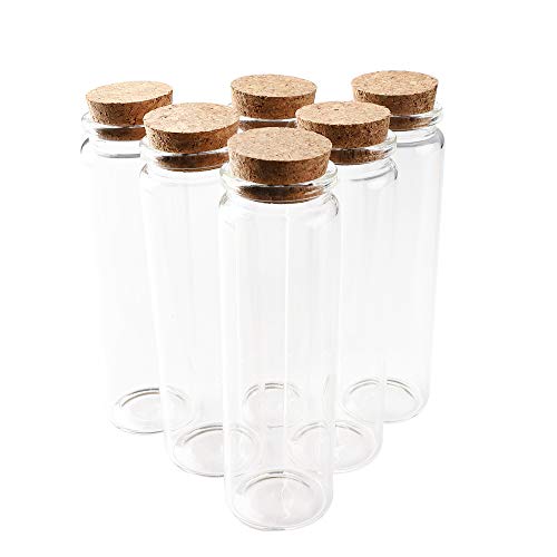 10pcs 90ml Glass Bottle Cork Miniï¼ŒEssential Oil Storage Bottlesï¼ˆ3 oz-1.45x4.72 inchï¼‰