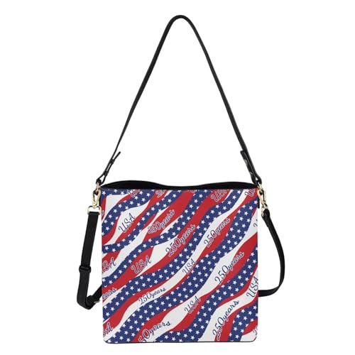 Image of HUGS IDEA Boho Bags for Women Leather Handbag Shoulder Bucket Crossbody Purse