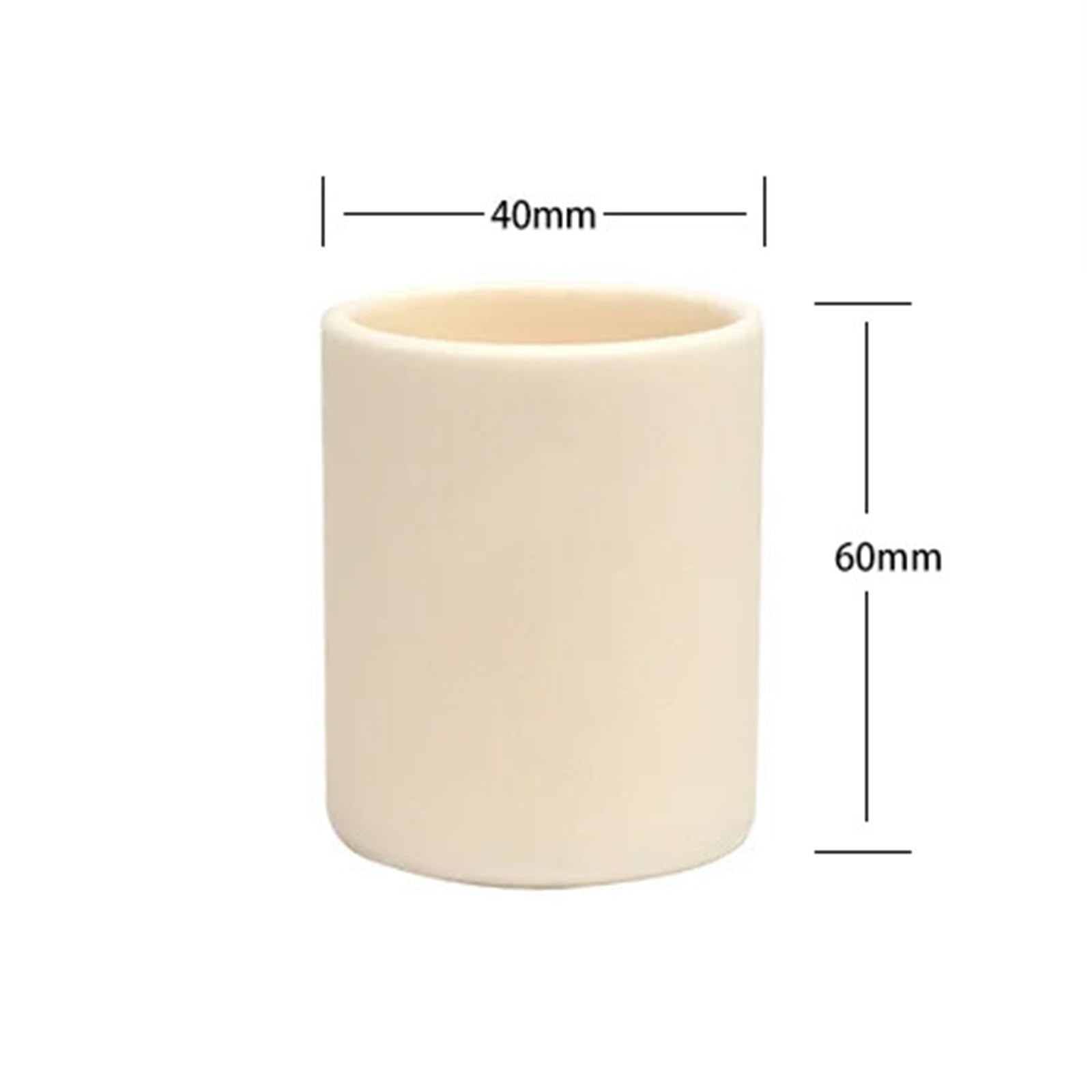 Equipo de laboratorio químico horno tubular crisol de corindón crisol recto(1pc 40x60mm)