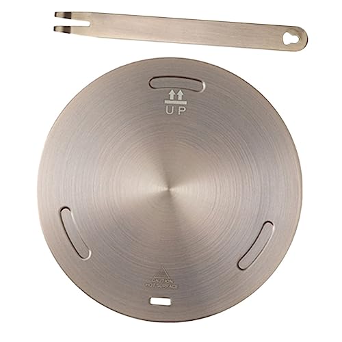 Mikikit Plaque Diffuseur de Chaleur pour Cuisinière à Induction Acier Inoxydable Adaptateur 30 CM Accessoire Cuisine pour Électriques Gaz