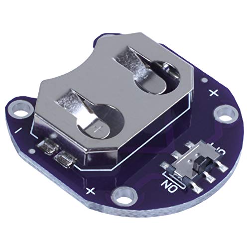 Eduuyvee 2 X Botón Celdas Batería Titular Para Cr2032 - Con Interruptor (2 Piezas)
