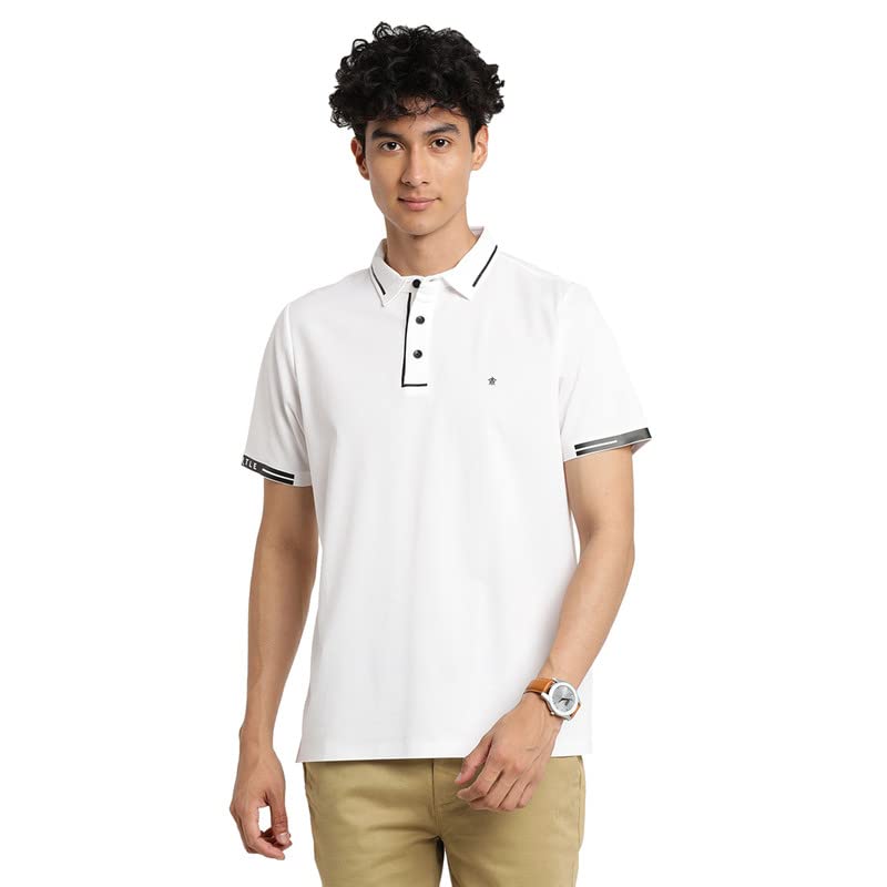 Turtle T-shirt imprimé ajusté pour homme, blanc, taille 40