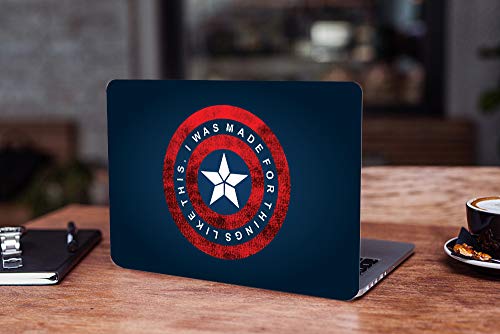 Image of Galaxsia Captain America Vinyl Laptop Skin /Sticker /Cover Compatible for Any Laptop (Hp /Dell /Sony /Acer etc..) Brand Models of Size 13 to 13.3 Inches Laptop Or Notebook.