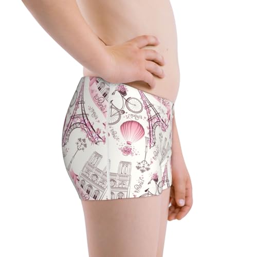 Boys' Cotton Boxer Brief Soft Underwear-Romantic Travel In Paris2