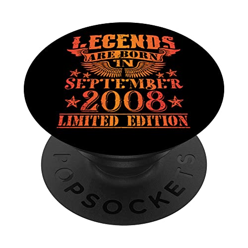 Cumpleaños Septiembre 2008 Edición Limitada Regalo Vintage PopSockets PopGrip Intercambiable