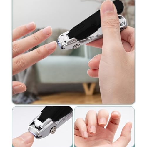Image of Ritmo Nail Cutter for Men Toe Nail Cutter for Thick Nails Cutting Clipper Trimmer for Women Wide Opening Sharp Saw Stainless Steel Large Nail Clipper Curved Blade Silver Black (Black & Silver)