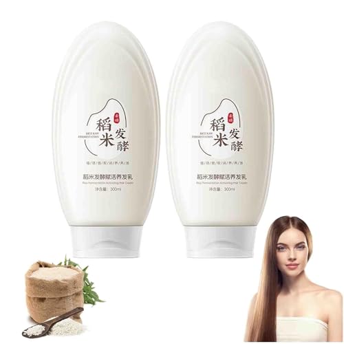Essence de riz fermenté en crème pour lisser et hydrater les cheveux rebelles au quotidien
