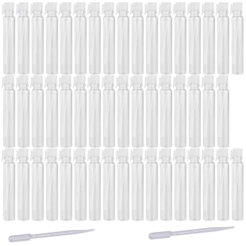 BFLCTTBD 50 Pcs 3ml Essential Oil Vials Mini Perfume Sample Bottles Fragrance Glass Vials Aromatherapy Vials Liquid Sample Tube