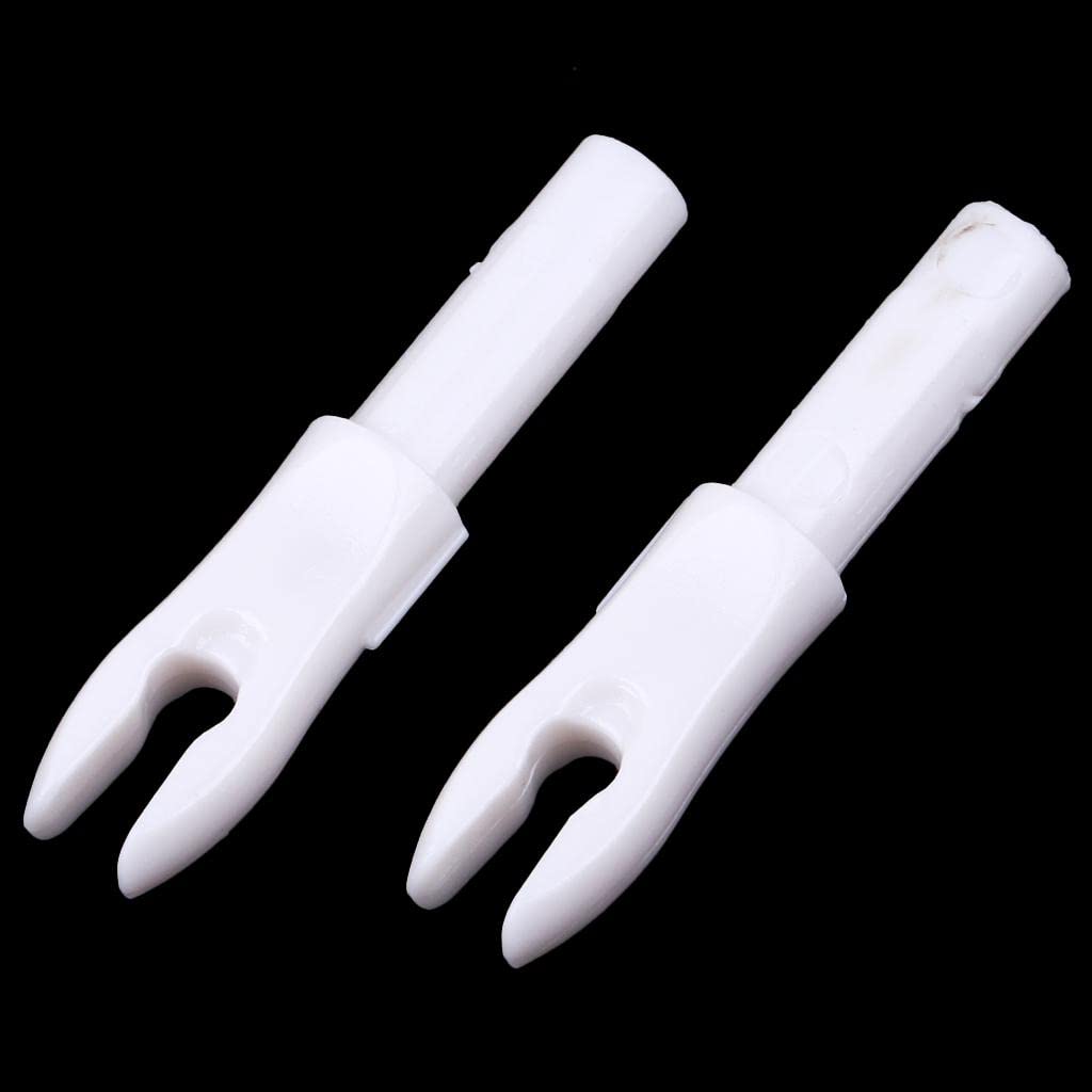 Meadawgs® 12 Pieces PVC Archery Precision Nocks for ID 4.2mm Arrow Shaft White