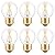 Dimmable A15 LED Bulb, 2W E26 Globe Light Bulbs, 25 Watt Incandescent Bulb Equivalent, 3000K Soft Warm White, Clear Glass, Small Round Filament Bulbs for Ceiling Fans, Bathroom Vanity, 6 Pack