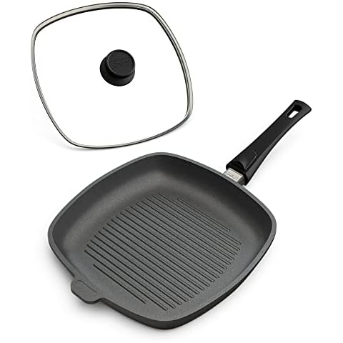 Hoffmann Grillpfanne Induktionsherd mit Deckel 28 x 28 cm I Made in Germany I Backofengeeignet Cover