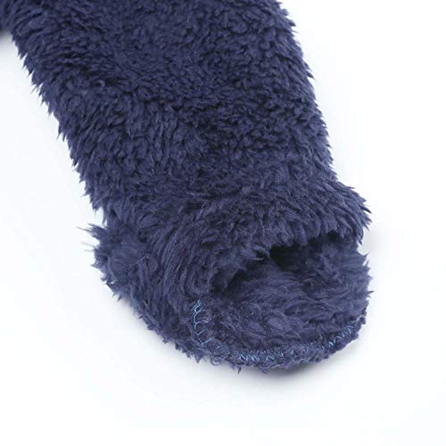 Babymine Baby Boy'S Fleece Down Coat 0-12 Months Toddlers Cute Bear Jumpsuits Winter Hooded Rompers With Zipper Navy 3-6M thumb #3