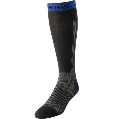 Bauer Hockey Performance Skate Sock, Tall (Medium, Black)