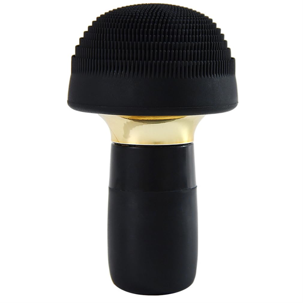 Exfoliante facial exfoliante, cepillo masajeador facial, silicona ABS + limpieza multizona, vibración de alta frecuencia, para exfoliar, masajear limpieza profunda, color negro