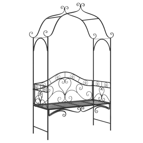 Banco de parque para exteriores y decoración de terrazas con arco 2