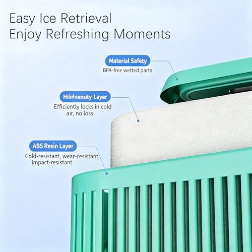 Fabricadora de hielo portátil eléctrica 8 cubos 12V miniatura 6