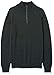 Amazon Essentials Men's 100% Cotton Quarter-Zip Sweater, Charcoal Heather, Large