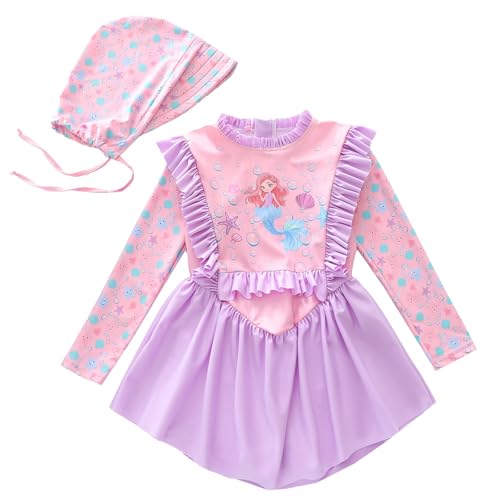 Maillot de bain fille manches longues pour journées plage et piscine