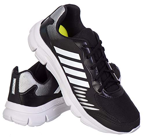Tênis Infantil Masculino Escola Macio - AS119 cor:Preto-Prata;tamanho:20