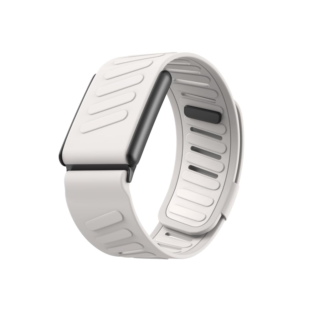 Durable Silicone Sport Band for Whoop 5.0, 130mm Length, Ventilated Design,Two-Tone, Comfertable replacement strap with metal frame connector for Men and Women. (Starlight) — image 1