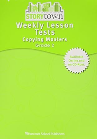 Amazon.com: Storytown: Weekly Lesson Tests Copying Masters Student ...