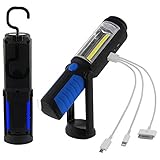 Rechargeable LED Work Light, COB Inspection Lamp Mechanic Tools Hand Torch Portable Emergency...