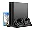 Produktbild ElecGear PS4 Vertikaler Stand, Kühlventilator, Dual Ladegerät, Ladestation, Controller, Ladegerät mit Speicher für 16 Spiele für Controller DualShock 4 und PS4, PS4 Pro, PS4 Slim
