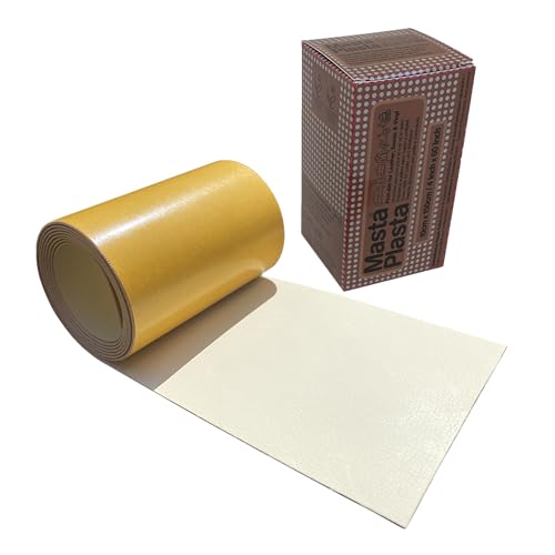 Image of MASTAPLASTA Original Leather Repair Tape - Ivory 60 inch x 4 inch (150x10 cm). Upholstery-Quality. Quick and Easy Leather Repair Patch Self Adhesive for Couch, Leather Patches for Car Seats | The original all‑in‑one leather repair kit by MastaPlasta - upholstery‑quality, no PVC! Made in the UK. No tools needed
