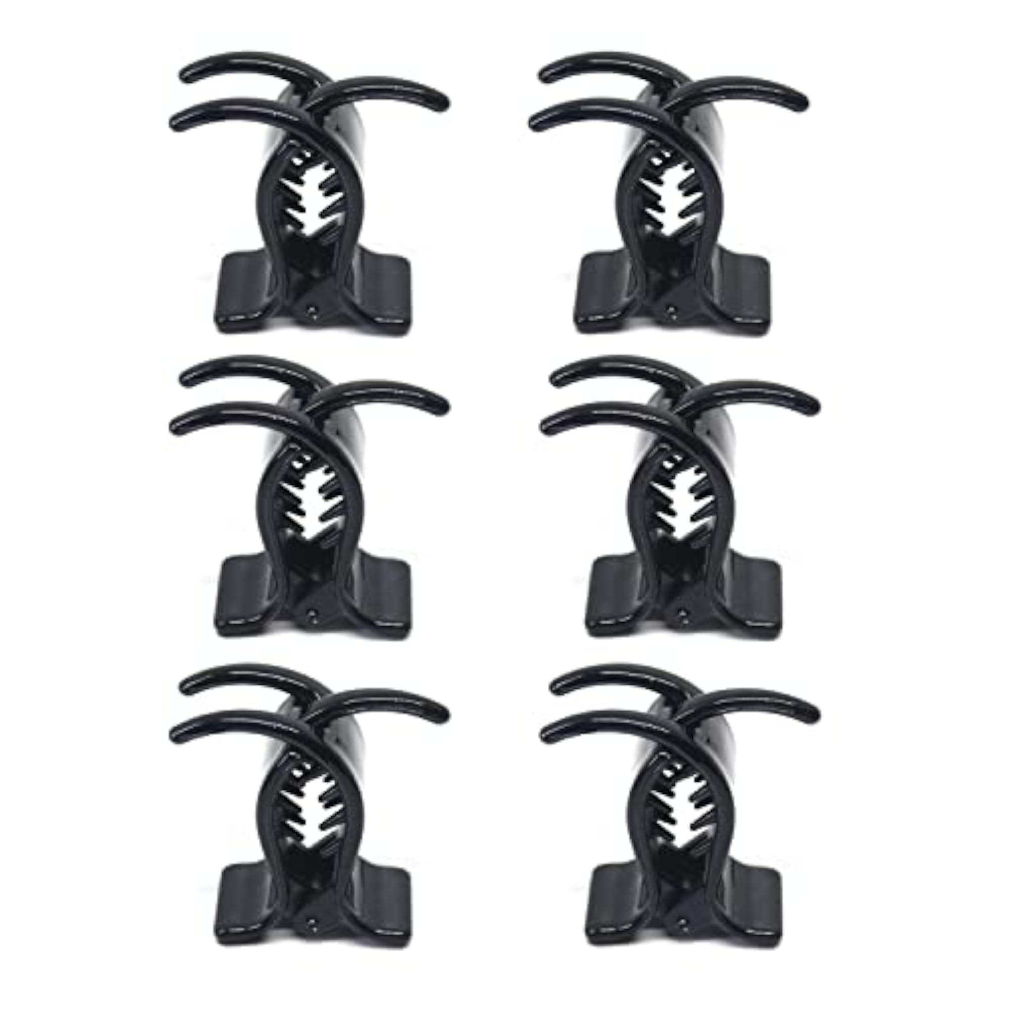 Pack of 6 Plastic Hair Clutch Claw Clips, Medium Size