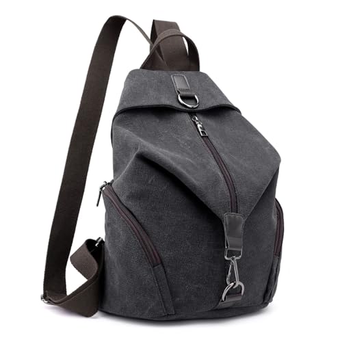 EVEOUT Vintage Unisex Casual Canvas College Schulter Rucksack, Frauen und Herren Laptop Rucksack für die Arbeit Schule Reisen, Wandern Camping Daypacks