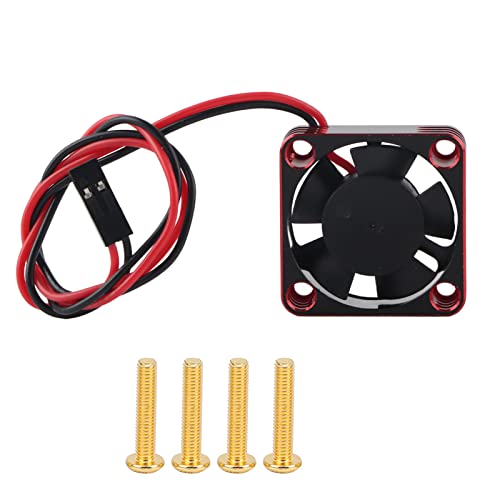 Pilipane Motor Cooling Fan RC Motor Heatsink, Compact 30x30mm Aluminum Cooling Fan High Speed 28000RPM RC540 Brushless ESC Cooling Fan for Car Motor (red)