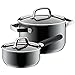 Produktbild WMF Fusiontec Mineral Kochgeschirr-Set mit Deckel, 2-teilig, Platinum, Induktionsgeeignet