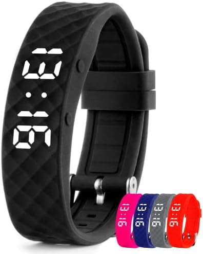 TabTime Vibrating Alarm Reminder Watch (Black) - with up to 10 Personal Alarms or Pill Reminders per Day