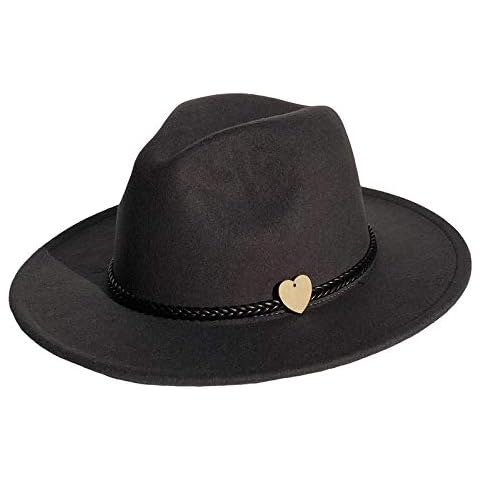 Jixin4you Sombrero de fieltro Trilby Fedora para hombres y mujeres Cover