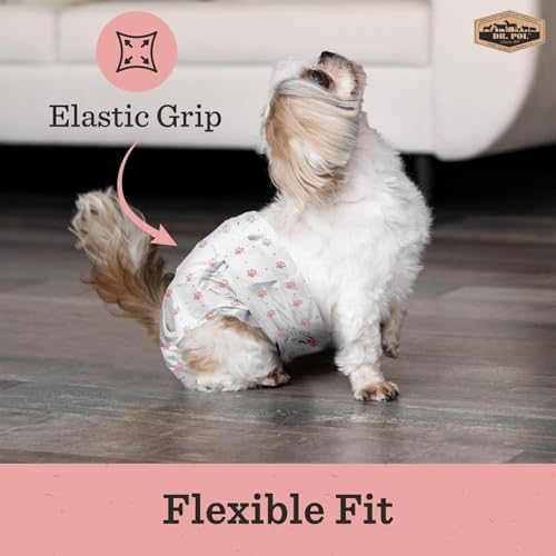 Image of Dr Pol Dog Diapers for Female Dogs | Disposable Pet Diapers with Wetness Indicators | Adjustable Fit | Leak Protection & Super Absorbent | Perfect for Heat Cycles & Training Accidents | Pack of 50