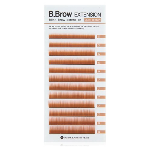 Blink B.Brow Lash Eyebrow Extension Color Black/Brown Thickness 0.1 mm Length 5 - 8mm Mix (light brown)