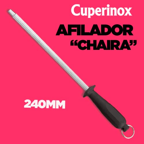Miniatura 3 de Cuperinox Cuchillo Jamonero Chaira Funda Cubre Jamón Jamonero 240mm Acero Inoxidable Afilador Chaira Funda Cubre Jamón