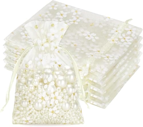 Yphzmtz 30 bolsas de organza de 10 x 12 cm con estampado de...