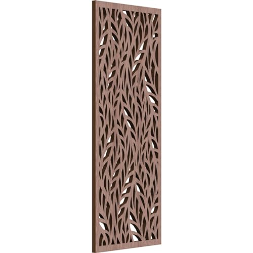 Image of Ortonville Decorative Pierced Fretwork Wood Wall Panels, 9 3 /8 inchW x 24 3 /8 inchH x 3 /8 inchT, Walnut